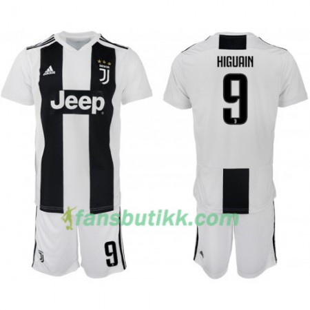 Fotballdrakt Juventus Higuain 9 Barn Hjemmetrøye 2018-2019 Kortermet